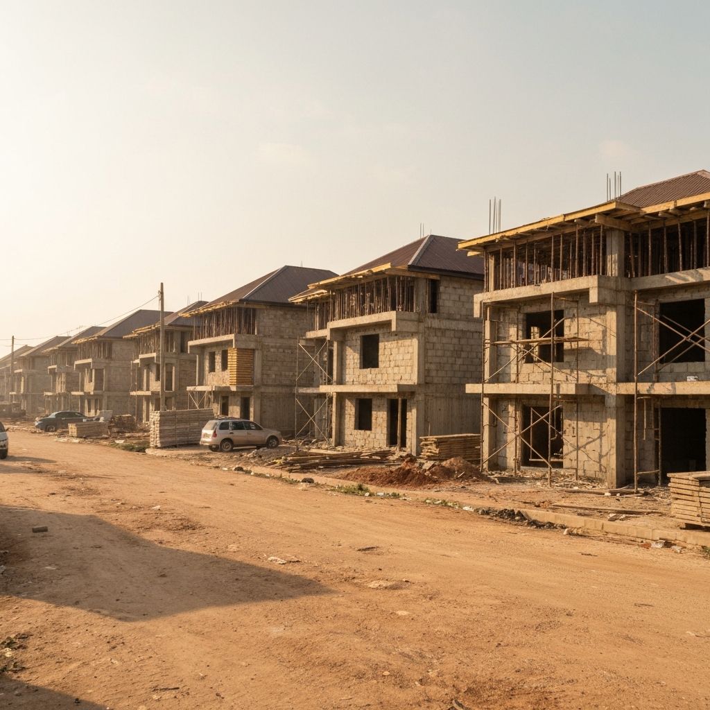 Residential building construction project